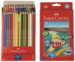 Faber-Castell Creioane colorate acuarela si pensula 36 culori/set FABER-CASTELL, FC114437