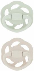 NIP Set 2 suzete cherry green newborn boy cu tetina din latex natural, forma rotunda, cu inel, recomandate pentru nou-nascuti 0-2 luni, nip 38748