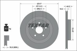 TEXTAR Disc frana TEXTAR PRO 92343103 (92343103)