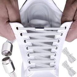 Malatec Elasztikus, mágneses cipőfűző, fehér, 100 cm