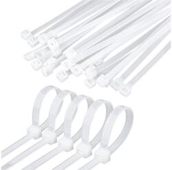 Verk Group Műanyag kábelkötegelő, 100 db, fehér