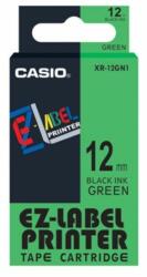 Casio Feliratozógép szalag XR-12GN1 9mmx8m Casio zöld/fekete (XR12GN1) - web24