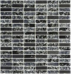 Aita Stúdió Kft Mozaik, Aita Fizz Black 1, 5x5szemméret 32, 2x31 - mozaikkeramia
