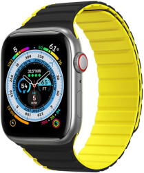 Dux Ducis Curea pentru Apple Watch 1/2/3/4/5/6/7/8/SE/SE 2 (38/40/41mm) - Dux Ducis LD Series - Black / Yellow (KF2313712) - vexio