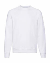 Fruit of the Loom Uniszex hosszú ujjú pulóver Fruit of the Loom Classic Raglan Sweat 3XL, Fehér
