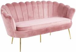  Luxus heverő, 3-as ülés, rózsaszín Velvet szövet/króm arany, Art- (0000293832) - pepita - 137 990 Ft