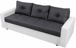 Bedora Toledo Kihúzható kanapé, 226x90x86 cm, tárolóládával, fehér/antracit