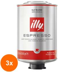 illy Set 3 x Cafea Boabe, Illy Espresso, Butoi, 1.5 Kg