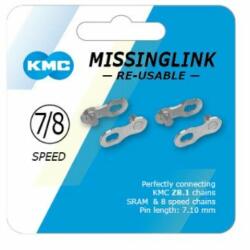 KMC Missing Link lánc patentszem, 7-8s, 2 pár
