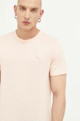 Abercrombie & Fitch tricou barbati, culoarea roz, neted PPYX-TSM2G3_30X