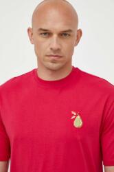 United Colors of Benetton tricou din bumbac culoarea roz, cu imprimeu PPYX-TSM30J_30X