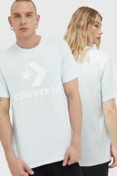 Converse tricou din bumbac culoarea turcoaz, cu imprimeu PPYX-TSU025_06X