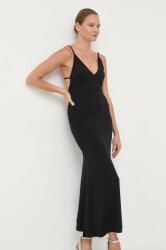 Bardot rochie culoarea negru, maxi, mulata PPYX-SUD2WC_99X
