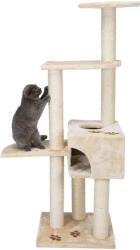 TRIXIE Alicante mobilier pentru pisici cu ascunzătoare și stâlpi de zgâriat (Bej; Bază: 45 x 45 cm; Înălțime: 142 cm; Stâlp de zgâriat: ø 9 cm)