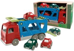 Androni Giocattoli Set Camion transportor de masini cu patru masinute