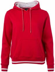 James & Nicholson (Daiber) Club női kapucnis felső JN777 - Piros / fehér | 2XL (1-JN777-1767528)
