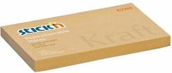 STICK N Öntapadó jegyzettömb, 76x127 mm, 100 lap, STICK N "Kraft Notes", barna (100 lap) (SN21640)