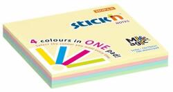 STICK N Öntapadó jegyzettömb, 76x76 mm, 100 lap, STICK N "Magic Pad" pasztell színek (100 lap)