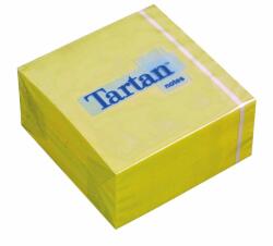 Tartan Öntapadó jegyzettömb, 76x76 mm, 400 lap, TARTAN, sárga (400 lap)