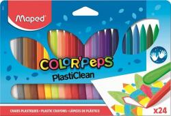 Maped Zsírkréta, MAPED "Color`Peps" PlastiClean, 24 különbözõ szín (24 db)