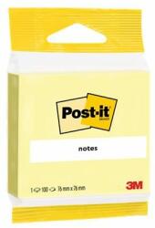 3M Öntapadó jegyzettömb, 76x76 mm, 100 lap, 3M POSTIT, sárga (100 lap) (LP6820B)
