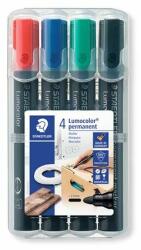 STAEDTLER Alkoholos marker készlet, 2 mm, kúpos, STAEDTLER "Lumocolor® 352", 4 különbözõ szín (4 db) (TS352WP4)
