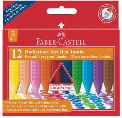 Faber-Castell Zsírkréta, háromszögletű, FABER-CASTELL "Jumbo Grip", 12 különbözõ szín (12 db)