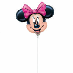 Balloons4party Balon folie mini figurina cap Minnie cu bat 24 cm