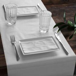 Mapelor Textilhatású "Drylace" asztali futó 40 cm x 48 m - fehér