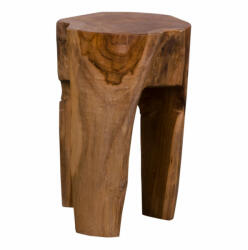 House Nordic Taburet / Scaun maro din lemn cu 3 picioare Rose (1501020)