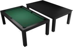 Dybior Biliárdasztal / étkezőasztal, 7 ft, matt-fekete Club Cloth yellow green (55.075.07.5)