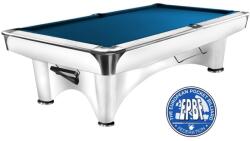 Dynamic Biliárdasztal Dynamic III, fényes fehér, Pool, 8 ft. Simonis 760 royal blue (55.100.08.3.5)