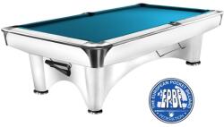 Dynamic Biliárdasztal Dynamic III, fényes fehér, Pool, 8 ft. Simonis 860 tournament blue (55.100.08.3.12)