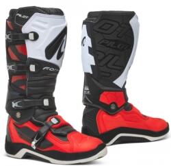 Forma Pilot - cizme de motociclist negru-alb-roșu (FOR15122)