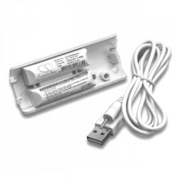 Utángyártott Nintendo Wii Remote kontroller akkumulátor + USB kábel - 400mAh fehér - Utángyártott