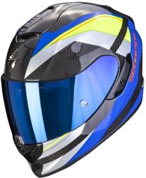 Scorpion Cască integrală de motocicletă Scorpion Exo-1400 Carbon Air Legione albastru-fluo galben (SCRP01649)