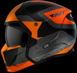 MT Helmets Cască de motocicletă MT Streetfighter SV Totem B4 negru-gri-albastru-portocaliu (MT1327995143)