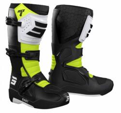 Shot Ghete motocross Shot Race 4 negru-alb-galben fluo (SHOA09-24C1-A04)