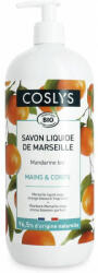 Coslys Sapun lichid si gel de dus bio de Marsilia cu mandarine, 1000ml, Coslys