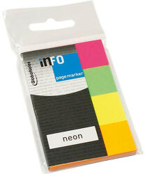  Oldaljelölő papír Info Notes 20x50 mm 4x50 lapos neon vegyes színek