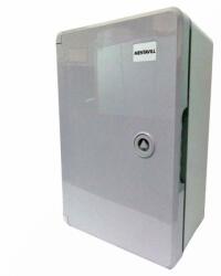 MENTAVILL Műanyag szekrény szürke ajtós 300x200x130 + szerelőlap IP65 (404063)