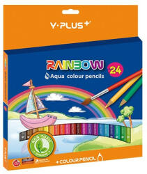  Színes ceruza Y-Plus+ Rainbow akvarell hegyezővel 24 db-os klt