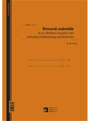  Kimenő számlák és az általános forgalmi adó befizetési kötelezettség nyilvántartó 50 lapos füzet 3 Áfás 240x340 mm