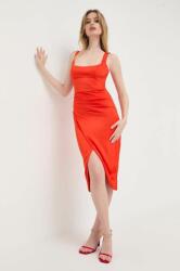 Bardot rochie culoarea portocaliu, midi, drept 9BYX-SUD078_22X
