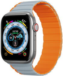 Dux Ducis Curea pentru Apple Watch 1/2/3/4/5/6/7/8/SE/SE 2 (38/40/41mm) - Dux Ducis LD Series - Grey / Orange (KF2313715)