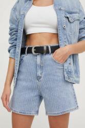 Answear Lab pantaloni scurti jeans femei, cu imprimeu, high waist BMYX-SZD01J_55X