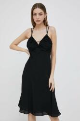 Ralph Lauren rochie culoarea negru, midi, evazati PPYX-SUD23N_99X