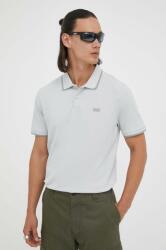 Levi's tricou polo barbati, culoarea gri, cu imprimeu 9BYX-POM01Y_09X