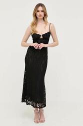 Bardot rochie culoarea negru, maxi, mulata PPYX-SUD2WB_99X