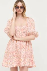 Bardot rochie culoarea roz, mini, evazati 9BYX-SUD06Y_30X